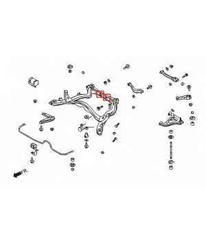 Hardrace 7609 Supporto differenziale posteriore Bush Infiniti Q45, Nissan 240SX - 