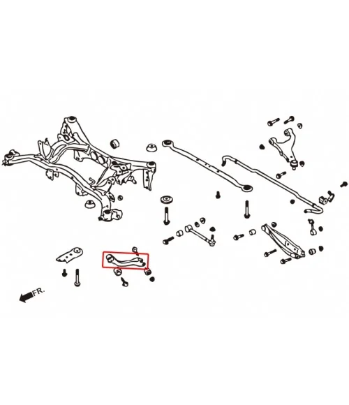 Hardrace 7611 Rear Traction Rod Subaru - 