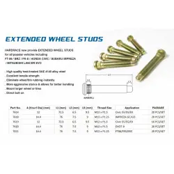 Hardrace 7618 Extended Wheel Stud Subaru Impreza - 