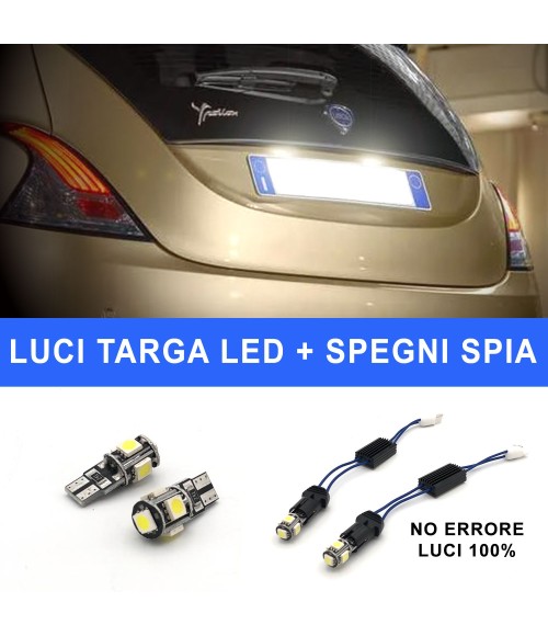 Luci targa 5 LED T10 CANBUS Lancia Ypsilon (2011-2022) + spegni spia