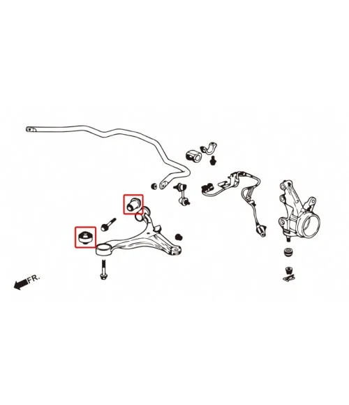 Boccola braccio inferiore anteriore Hardrace 7630 Honda Civic, Integra, Stream - 