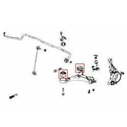 Boccola braccio inferiore anteriore Hardrace 7635 Honda Civic - 