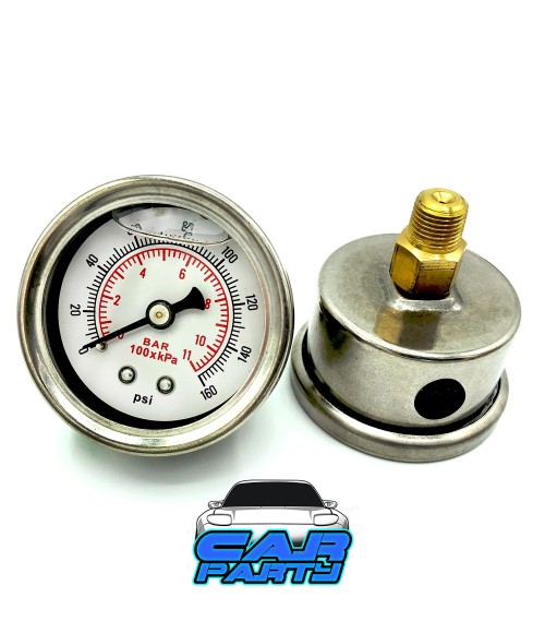 Manometro Pressione Benzina 1/8 NPT 0-11 bar | 0-160 PSI regolatore glicerina