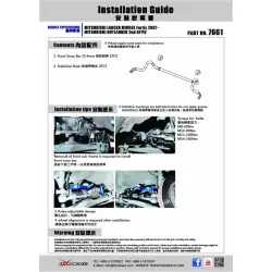 Barra stabilizzatrice anteriore Hardrace 7661 Mitsubishi Eclipse cross, Lancer mirage, Outlander - 