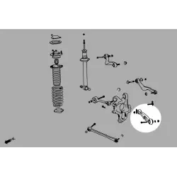 Kit di camber inferiore posteriore Hardrace 7676 Lexus LS - 