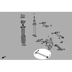 Braccio inferiore posteriore Hardrace 7686 Lexus LS - 