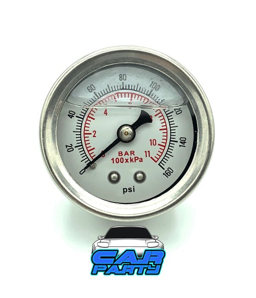 Manometro Pressione Benzina 1/8 NPT 0-11 bar | 0-160 PSI regolatore glicerina