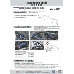Barra stabilizzatrice anteriore Hardrace 7691 Mazda CX-5, CX-9 - 