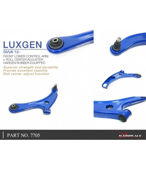 Hardrace 7705 Front Lower Control Arm + Roll Center Adjuster Luxgen S5, U6 - 