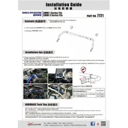 Barra stabilizzatrice anteriore Hardrace 7721 Bmw - 