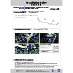 Hardrace 7725 Front Sway Bar Subaru Levorg, WRX - 
