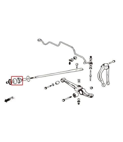 Boccola tirante anteriore Hardrace 7728 Honda Civic, Integra - 