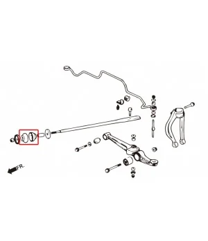 Boccola tirante anteriore Hardrace 7728 Honda Civic, Integra - 
