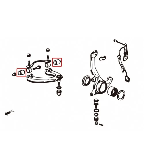Hardrace 7729 Front Upper Arm Bushing Honda Integra - 