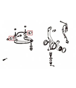 Hardrace 7729 Front Upper Arm Bushing Honda Integra - 