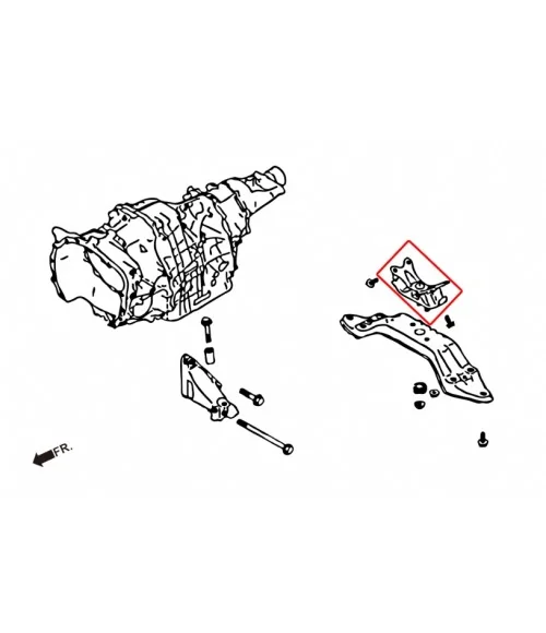 Hardrace 7737 Rear Tranmission Mount Subaru - 