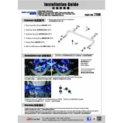 Barra antirollio posteriore Hardrace 7740K Ford, Mazda, Volvo - 