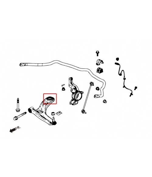 Boccola braccio inferiore anteriore Hardrace 7749 Honda City, Fit - 