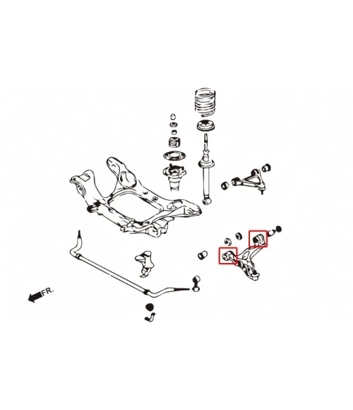Hardrace 7762 Front Lower Arm Bushing Mazda RX-7 - 
