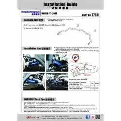 Hardrace 7768 Front Sway Bar Honda City, Fit - 