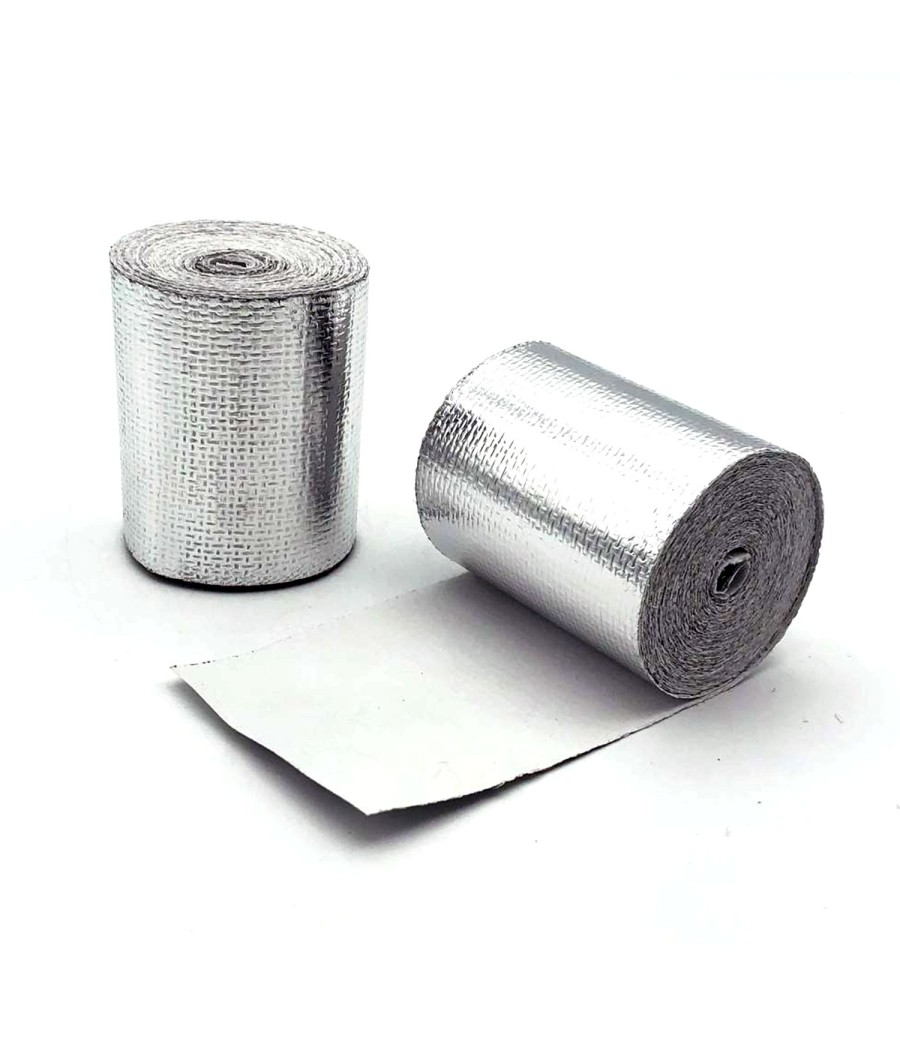 Nastro termico isolante adesivo anti calore racing 5 m x 50 mm argento