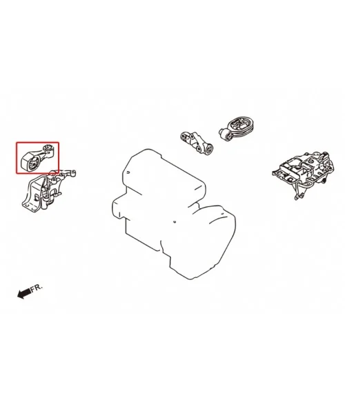 Hardrace 7821 Right Side Top Mount Nissan Juke, Sentra, Tiida - 