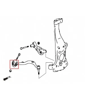 Hardrace 7831 Front Lower Curve Arm Bushing Lexus LS - 