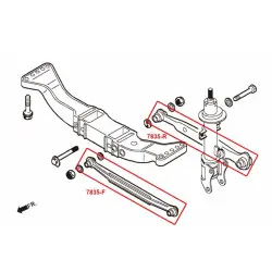 Hardrace 7835-F Rear Lateral Front Arm Alfa Romeo 147, 156, GT - 