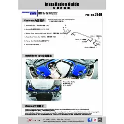 Barra stabilizzatrice posteriore Hardrace 7849 per Honda City, Fit - 