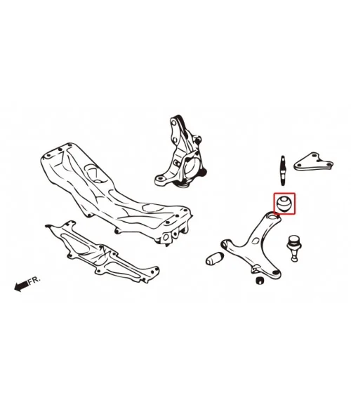 Hardrace 7889 Front Lower Arm Bush Subaru Impreza, WRX - 