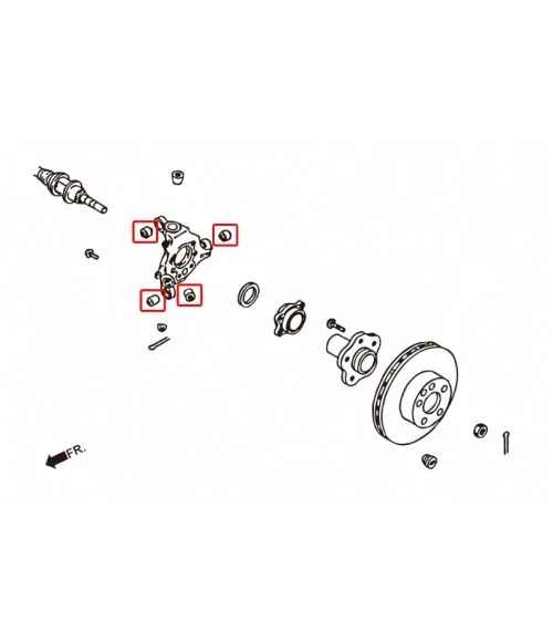 Hardrace 7893 Rear Knuckle Bushing Infiniti, Nissan - 
