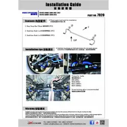 Barra antirollio posteriore Hardrace 7920 Lexus ES, Toyota Camry - 