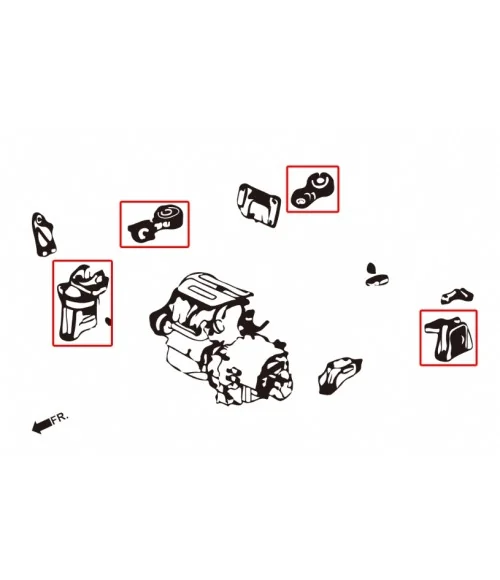 Supporto motore Hardrace 7930 Honda Civic - 