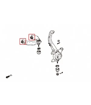 Hardrace 7933 Front Upper Arm Bush Honda Accord - 