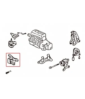 Hardrace 7938 Supporto motore anteriore indurito Honda Civic, Integra, RSX - 