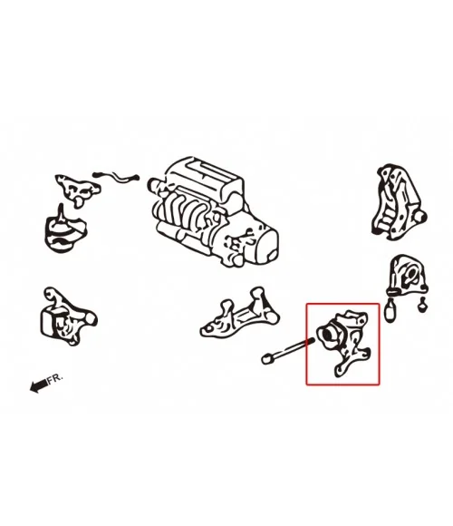 Supporto trasmissione Hardrace 7940 Harden Honda Civic, Integra, RSX - 