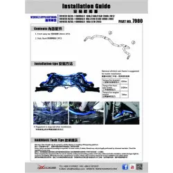 Barra stabilizzatrice anteriore Hardrace 7980 Toyota Corolla/altis/auris - 