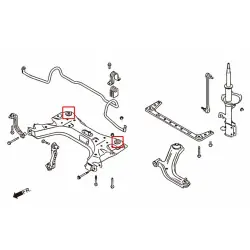 Hardrace 7984 Boccola traversa anteriore Nissan Cube, Livina, Tiida - 