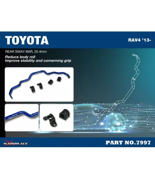 Barra stabilizzatrice posteriore Hardrace 7997 Lexus NX, Toyota Harrier, RAV4 - 