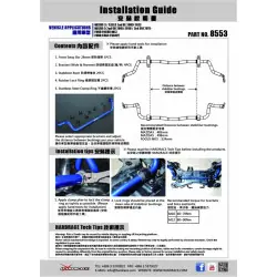 Barra stabilizzatrice anteriore Hardrace 8553 Ford Focus, Mazda 3, 5 - 
