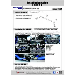 Barra stabilizzatrice anteriore Hardrace 8554 Mitsubishi Colt plus - 