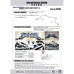 Barra stabilizzatrice anteriore Hardrace 8555 Suzuki Swift - 