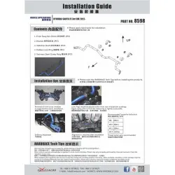 Hardrace 8598 Barra antirollio anteriore Hyundai Santa fe - 