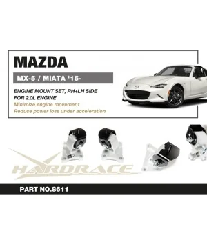 Hardrace 8611 Rh + Lh Side Engine Mount Mazda MX-5 MIATA - 