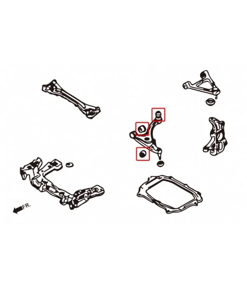 Hardrace 8633 Front Lower Arm Bush Kit Mazda RX-8 - 