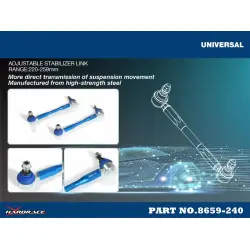 Hardrace 8659-240 Adj. Stabilizer Link Bmw Serie 3, Serie 5, Serie 7, *UNIVERSALE Stabilizzatore correlato - 