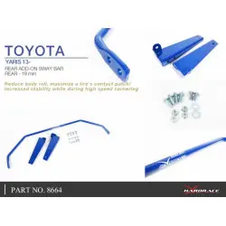 Barra stabilizzatrice posteriore aggiuntiva Hardrace 8664 Toyota Yaris - 