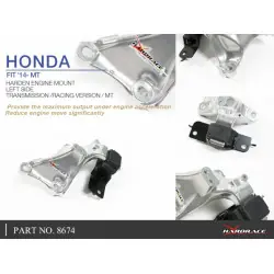 Hardrace 8674 Left Engine Mount Honda City, Fit - 