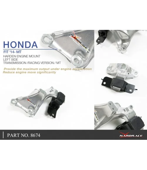 Hardrace 8674 Left Engine Mount Honda City, Fit - 