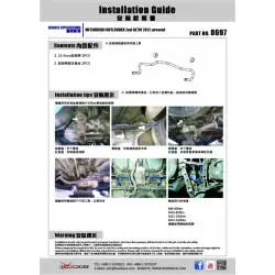Barra stabilizzatrice posteriore Hardrace 8697 Mitsubishi Eclipse cross, Outlander - 